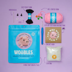 Bacon the Pig - The Woobles Beginner Crochet Kit