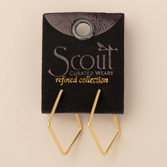 Refined Earring Collection - Orion Diamond Hoop/Gold Vermeil.