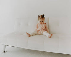 Milan Ruffle Bobble Baby Sweater Knit Dress (Organic Cotton): Blush/ 12-18M