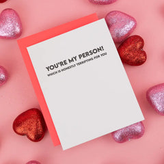 You're My Person! Letterpress Card