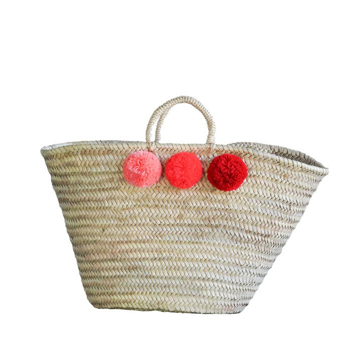 Marche Bag with Color Pompom.