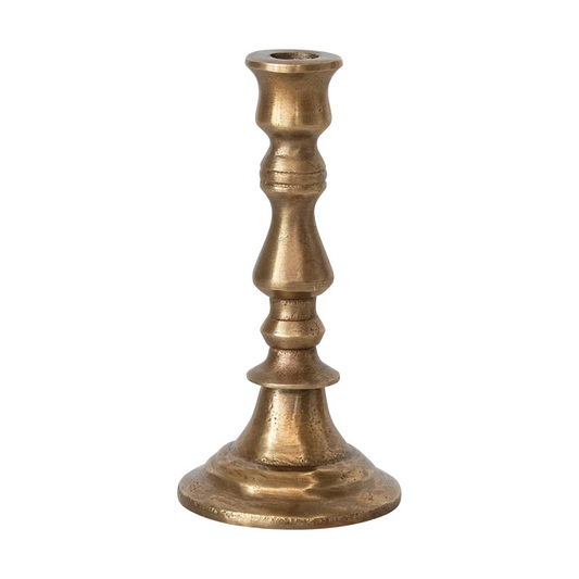 Candlestick, Antique Brass 4.5" H (Holds 1/2" Taper)