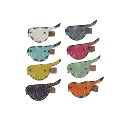 Embossed Metal Bird Clip, 8 Colors