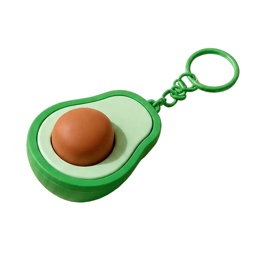 3D Fruit Tart Fidget Keychains | 40KC184: Avocado