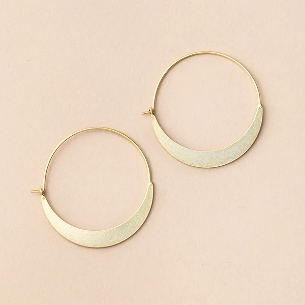 Refined Earring Collection - Crescent Hoop/Gold Vermeil.