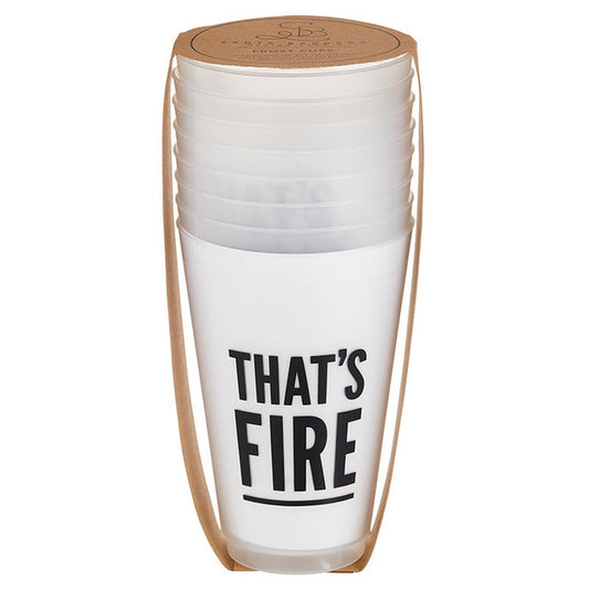 That's Fire Frosted Cups - Set of 8