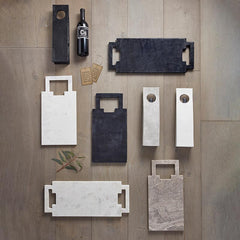 Marble Board with Square Handle - Black
