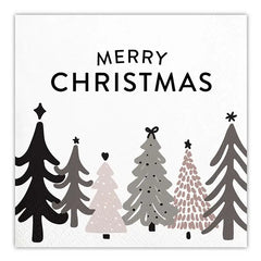 Cocktail Napkins - Merry Christmas Trees