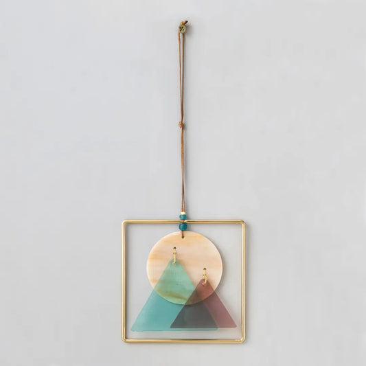 Scout Stained Glass Light Catcher - Sunset Mountains