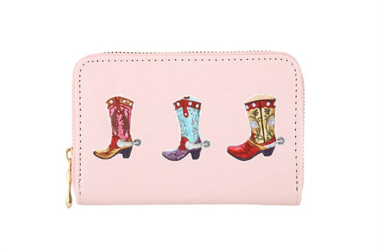 Western Print Fashion Wallet: Blue
