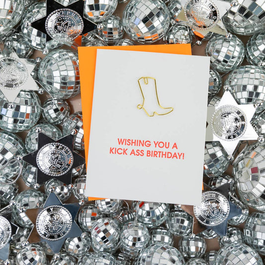 Wishing You A Kick Ass Birthday - Paper Clip Card