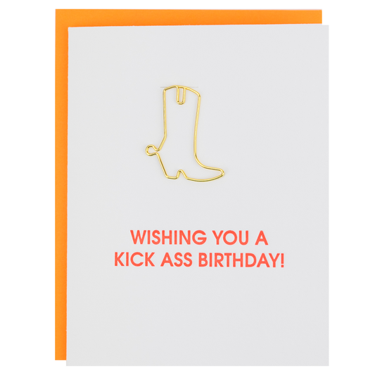 Wishing You A Kick Ass Birthday - Paper Clip Card