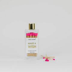 Make A Wish - Hot Pink Matches in Glass Bottle