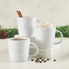 Face To Face Ceramic Coffee Mug - Snowflake
