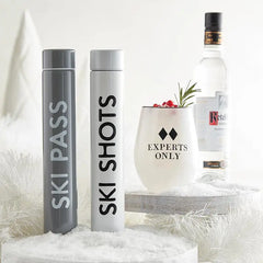 Stainless Steel Flask - Ski Shots