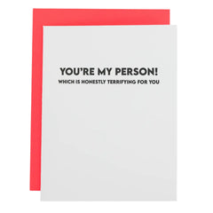 You're My Person! Letterpress Card