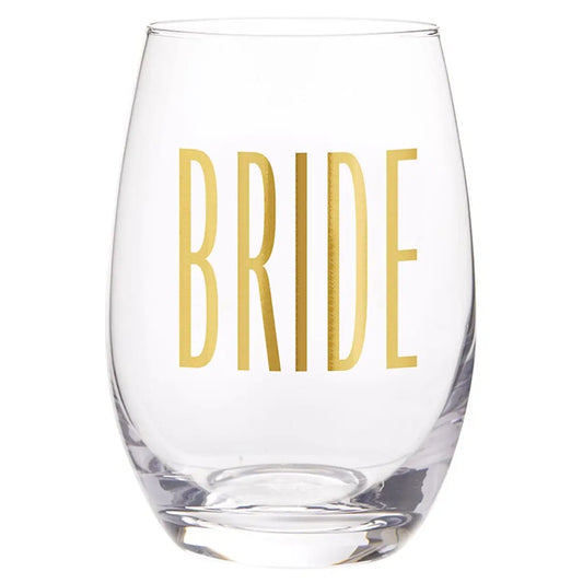 Stemless Wine Glass - Bride