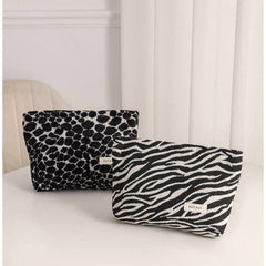 Leopard Jacquard Simple Cosmetic Bag