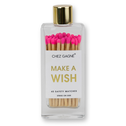 Make A Wish - Hot Pink Matches in Glass Bottle