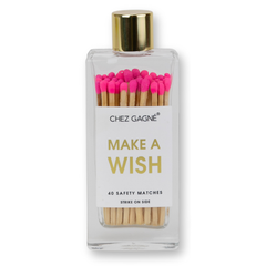 Make A Wish - Hot Pink Matches in Glass Bottle