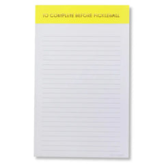 To Complete Before Pickleball Notepad - 65 Sheets