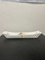 White bird ceramic cracker dish