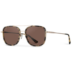 Gia - Women's Square Frame Sunglasses : Sunset Tortoise / Gradient Brown Lens