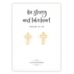 Mother of Pearl Cross Jewelry - Gold Plated