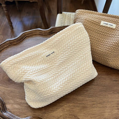 Solid Color Makeup Bag: Coffee