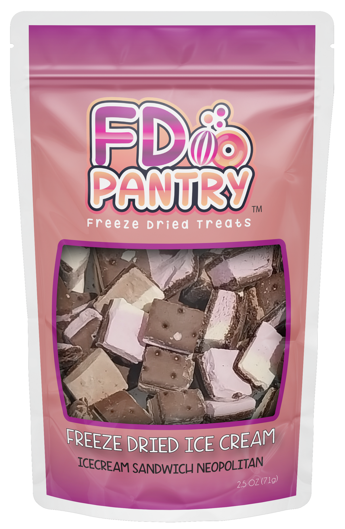 Freeze Dried Ice Cream Sandwich Neapolitan