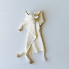 Cow- Organic Baby Lovey Security Blanket Cuddle Cloth