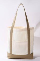 Classic Large Cotton Canvas Tote Bag | Tan
