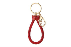 Rhinestone Wristlet Fashion Key Chain: Black