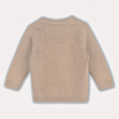 Teddy Bear Applique Baby Raglan Pullover (Organic Cotton): Oat Heather / 0-3M
