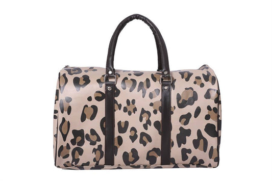 Spotted Animal Print Ladies Duffle Bag Weekender Bag