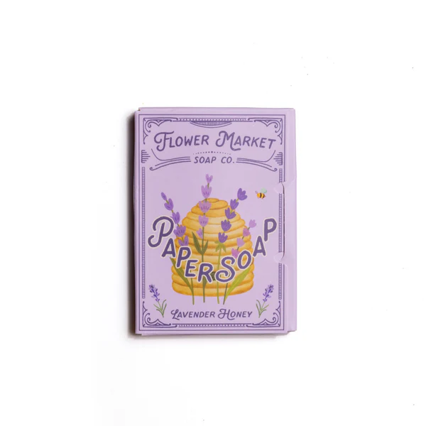 Paper Soap – Lavender Honey Scent, Travel Size, 50 Sheets