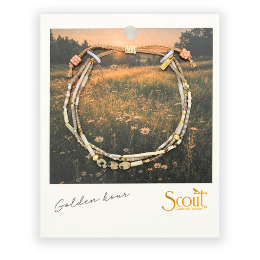 Mixed Media Bracelet - Joy/Dalmatian Jasper/Gold.