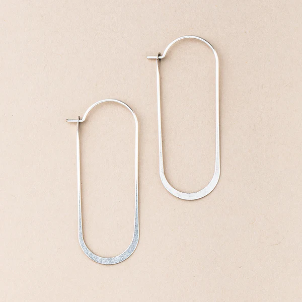 Refined Earring Collection - Cosmic Oval/Sterling Silver.