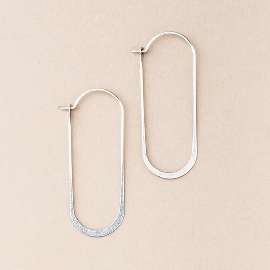 Refined Earring Collection - Cosmic Oval/Sterling Silver.