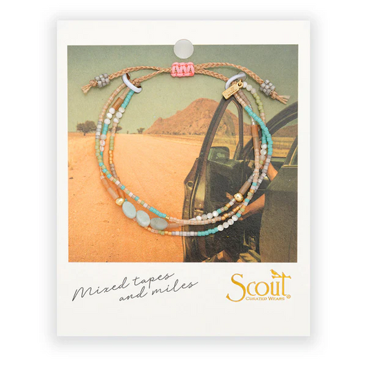 Mixed Media Bracelet - Courage/Amazonite/Gold.
