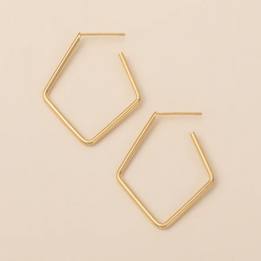 Refined Earring Collection - Orion Diamond Hoop/Gold Vermeil.