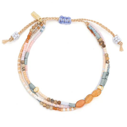 Mixed Media Bracelet - Inspiration/Red Aventurine/Gold.