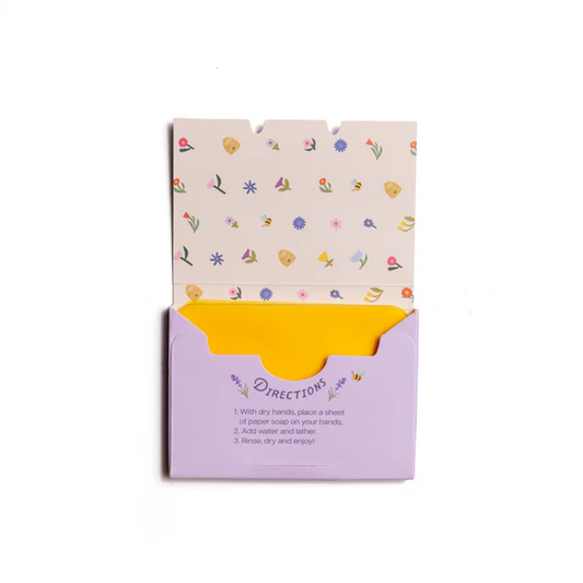 Paper Soap – Lavender Honey Scent, Travel Size, 50 Sheets