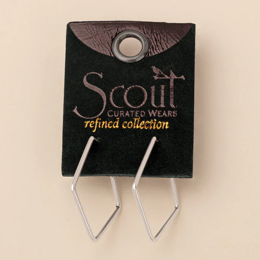 Refined Earring Collection - Orion Diamond Hoop/Sterling Silver.