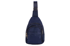 Ladies Cross Body Micro Fiber Shoulder Bag: Bronze