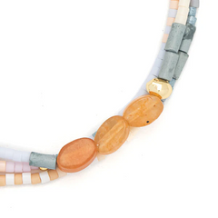 Mixed Media Bracelet - Inspiration/Red Aventurine/Gold.