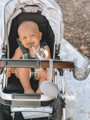 Ali+Oli Pacifier Clips Set of 3 – Linen Forest Tones