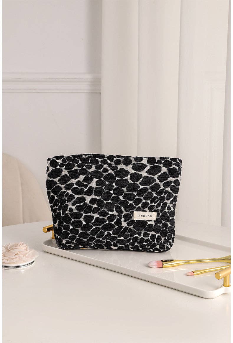 Leopard Jacquard Simple Cosmetic Bag