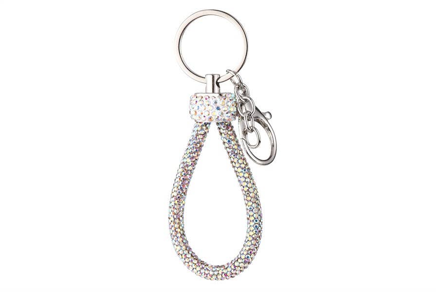 Rhinestone Wristlet Fashion Key Chain: AB