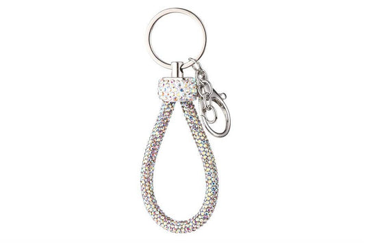 Rhinestone Wristlet Fashion Key Chain: AB